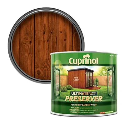 Image of Cuprinol 5206081 CUPGWPRERC1L 1L Ultimate Garden Wood Preserver Red Cedar