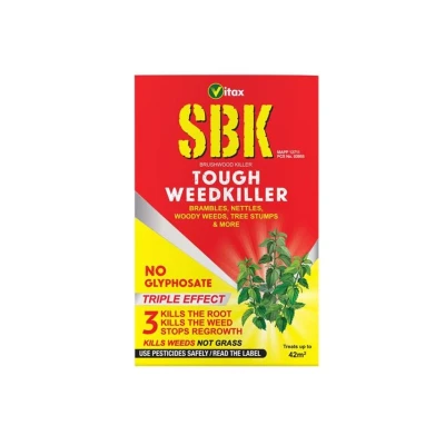 Image of Vitax 2 x Packs SBK 125ml Tough Weed Killer Brushwood Tree Stump Bramble Nettle