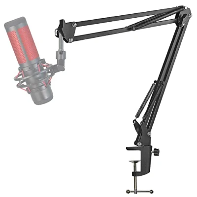Image of HyperX QuadCast Boom Arm Mic Stand Desktop Microphone for Blue Yeti, Snowball, Razer Mic, FIFINE, SM7B and Most by YOUSHARES