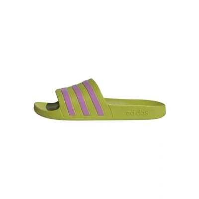 Image of adidas Women&#039;s Adilette Aqua Slides Flip Flop, preloved Lime/preloved Purple/preloved Lime, 4 UK