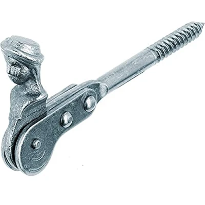 Image of Alberts 307127 Shutter Lock Shepherd&#039;s Head for Screwing in or Walling Galvanised Blue 126.5 mm