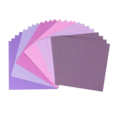 Image of Florence Cardstock Textured Multicoloured Coloured Card Making Supplies 6 x inch Purple 24 Sheets Paper for Scrapbooking, and Other Crafts 216 gsm