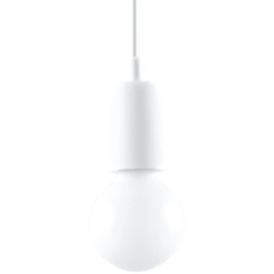 Image of SOLLUX Pendant Lamp Diego Unique Design Without Lampshade Minimalist Lighting LED Single Light Bulb White