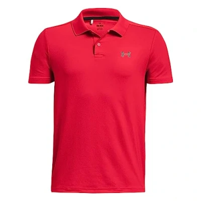 Image of Under Armour Boys Performance Polo Youth Large 150 160CM Red