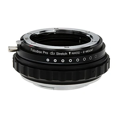 Image of Fotodiox DLX Stretch Lens mount Adapter Compatible with Nikon F G Type Lenses to Sony E Cameras