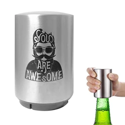 Image of Push Down Bottle Opener,Magnetic Openers,Beer Openers for Men Automatic Opener,Beer Cap Opener Tool,Kitchen Gadgets Novelty Unique Gifts