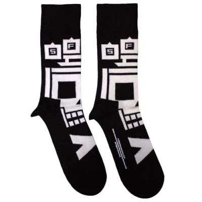 Image of Rock Off officially licensed products Five Finger Death Punch Pixeled Skull Ankle Socks One Size