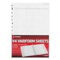 Image of Rexel Variform V4 7 Column Cash Refill (75 Pack)