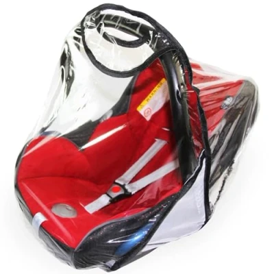 Image of olobaby Quality Carseat Rain Cover for Maxi COSI Cabrio, Pebble, Silvercross, Baby Style Oyster, Graco and More car Seats (Black)