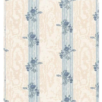 Image of Melody Jane Dolls House Reflections Blue Miniature Print 1:12 Scale Wallpaper 3 Sheets