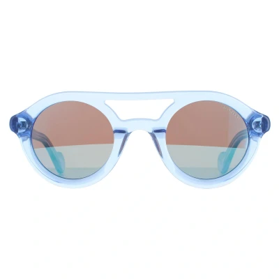 Image of Moncler Round Unisex Shiny Light Blue ML0014 One Size