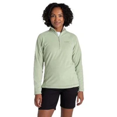 Image of Craghoppers Womens Miska Vi Half Zip Fleece, Green, 18 EU