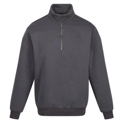 Image of Regatta Professional Men&#039;s Durable Pro Quarter Zip Sweatshirt Seal Grey, Size: 4XL