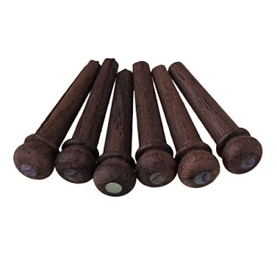 Image of Yibuy Guitar Rosewood Bridge Pins For Acoustic