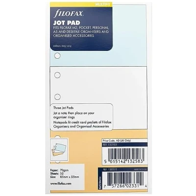 Image of Filofax Mini Jot Pads White/ Blue/ Salmon