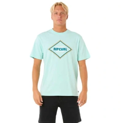 Image of Rip Curl Mens Surf Revival Yo Mumma Short Sleeve T Shirt Light Aqua XL