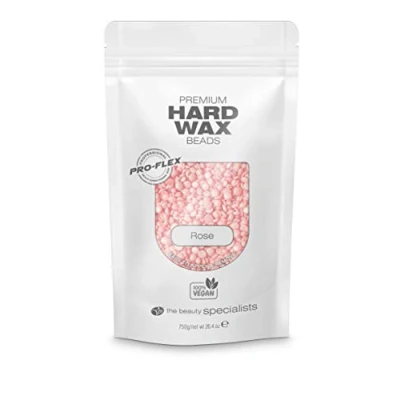 Image of Rio Stripless Hard Wax Beads 750g Rose Vegan Hair Removal, Painless Full Body Waxing, Brazilian, Bikini Line, Face, Legs, Coarse Formula, Depilatory Pellets No Strip Needed