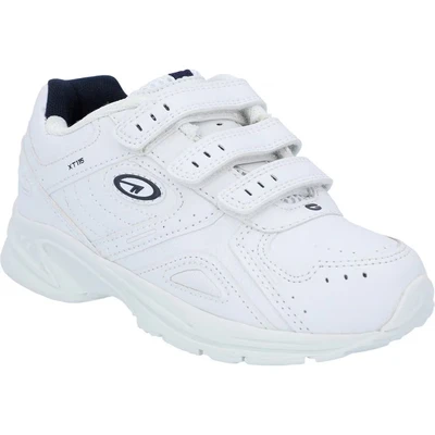 Image of Hi Tec Unisex Kids XT115 Ez Fitness Shoes White (White/Navy 011), 1 UK (33 EU)
