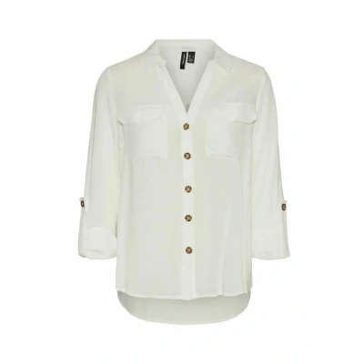 Image of Vero Moda Vmbumpy NEW NOOS Buttondown blouse, Women&#039;s, Size: XS, Snow white