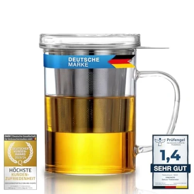 Image of Tea Maker with Filter Insert and Lid Teapot &amp; Cup. (Teamaker Deluxe)