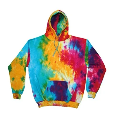 Image of Colortone Rainbow tie dye hoodie