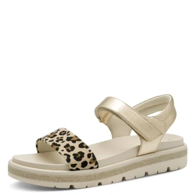 Image of Marco Tozzi Platform sandals, Women&#039;s, Size: 3, Beige shoes