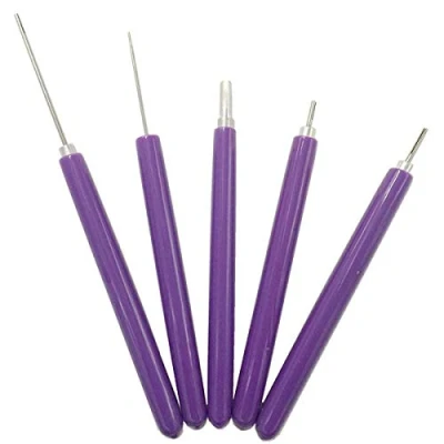 Image of ODETOJOY Slotted Quilling Paper Tools Beginner Awl DIY Origami Rolling Pen (Pack of 5)