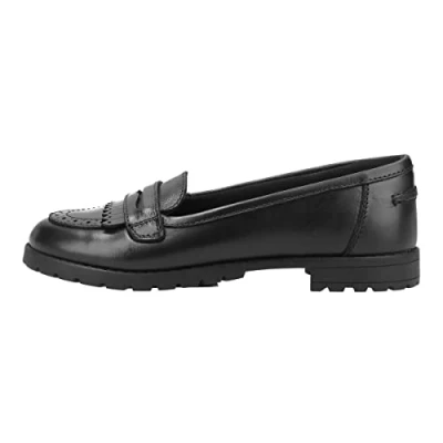 Image of Hush Puppies Girl&#039;s Emer Junior Loafer, Black, 10 UK Child