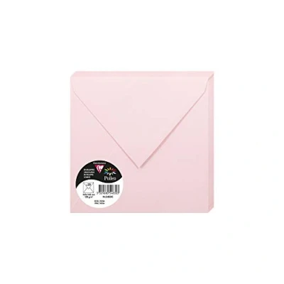 Image of Clairefontaine Ref 5483C Pollen Envelopes (Pack of 20) 165 x 165mm Sized, 120gsm Paper, Gummed Seal, Inkjet &amp; Laser Printer Compatible, Acid Free Pink