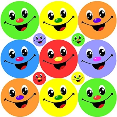 Image of 234 Colourful Smiles Reward Stickers for School Teachers, Parents and Nursery