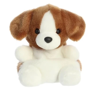 Image of Aurora Adorable Palm Pals Buster Beagle Stuffed Animal Pocket Sized Play Collectable Fun Brown 5 Inches