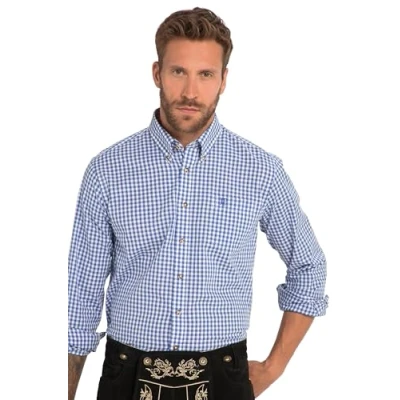 Image of JP 1880 Men&#039;s Karohemd Shirts, Bright Cobalt, 3XL