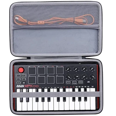 Image of co2CREA Travel Hard Case for AKAI Professional MPK Mini MK3 /Mini MKII/MPK Play 25 Key USB MIDI Keyboard Controller,Case Only