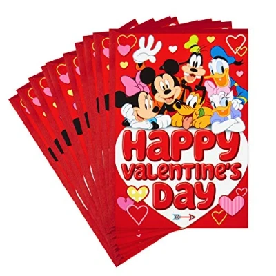 Image of Hallmark Disney Valentines Day Cards for Kids School, Mickey Mouse and Friends (10 Valentine&#039;s with Envelopes)