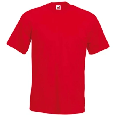 Image of Fruit of the Loom Men Super Premium Short Sleeve T shirt Red, 2X Large