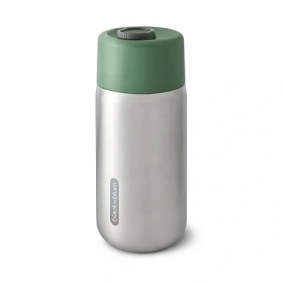 Image of BLACK+BLUM Travel Cup 18/8 Stainless Steel Thermal Insulated Coffee with Leak Proof, Lockable Lid Keeps Hot for 4 hrs, Cold 8 Olive 340ml