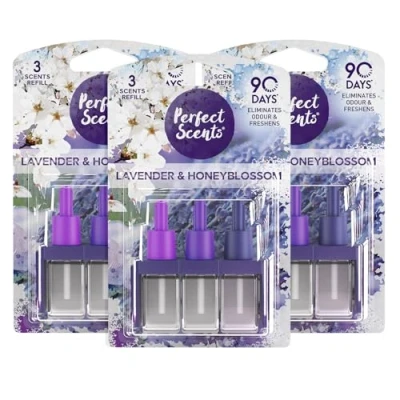 Image of Perfect Scents 3 Air Freshener Refill Compatible with 3volution Lavender &amp; Honey blossom 20ml (3 Pack)