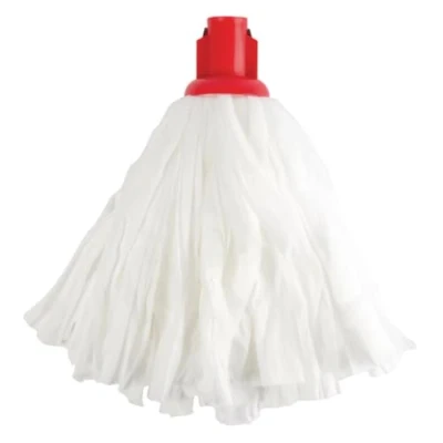 Image of EXEL PSRE1210P Standard Big Mop, White and Red (Pack of 10)
