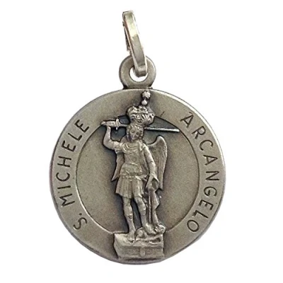 Image of I G J 925 STERLING SILVER SAINT MICHAEL THE ARCHANGEL MEDAL PATRON SAINTS MEDALS