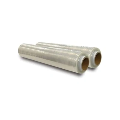 Image of JeeJaan® 2 Rolls Clear Pallet Wrap 400mm x 250m 20mu Tear Resistant Stretch Film Water &amp; Moisture Proof Shrink Multi Use Strong