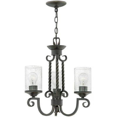 Image of Hinkley Casa 3 Light Chandelier Olde Black