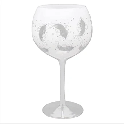 Image of lesser and pavey LP48543 Feathers Gin Glass For Adults Multicolor Accessory