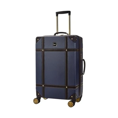 Image of Navy Blue Medium Check in Suitcase 68 x 45 26 cm Lightweight Hard Shell Luggage