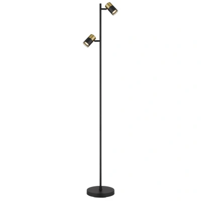 Image of Brisbon Multi Arm Floor Lamp Matt Black 2x GU10