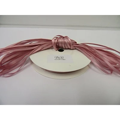 Image of 1 Bundle of 3mm x 10 metres Satin Ribbon Blush Quartz Light Pink Double Sided 3 mm