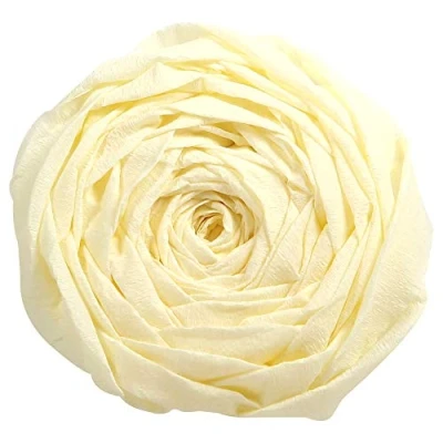 Image of Clairefontaine Ref 901002C Standard Quality Crepe Paper (Pack of 10 Sheets) 2 x 0.5m Sized Sheets, 40% Creppage, 32gsm Paper, Delivered Folded Ivory