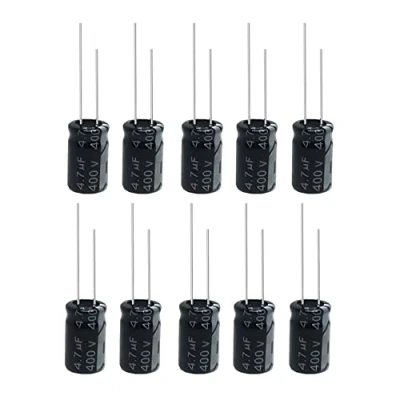Image of 10pcs Aluminum Electrolytic Capacitor 4.7uF 400V 8x12mm
