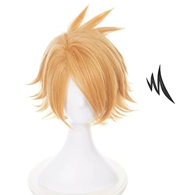 Image of HIROAKIYA Chargebolt Denki Kaminari Wig, MHA My Hero Academia Cosplay Wig with Hairclip Cap