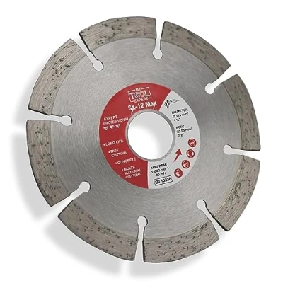 Image of 115mm Segmented Diamond Cutting Blade For Angle Grinder, SX 12 Max Disc Blades Stone, Concrete, Brick, Masonry