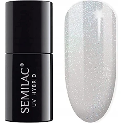Image of 338 UV Hybrid Nail Polish Semilac Cosy Grey Shimmer 7 ml